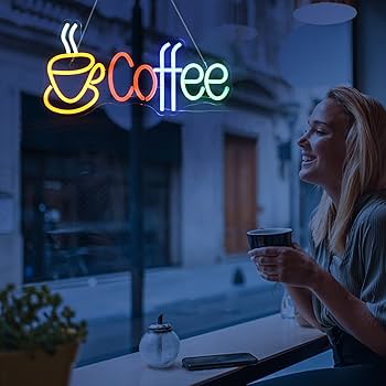 オーダーメイド　COFFEE カップ型　ネオンサインLED ネオン管　インテリア オーダーメイド COFFEE カップ型 ネオンサインLED ネオン管